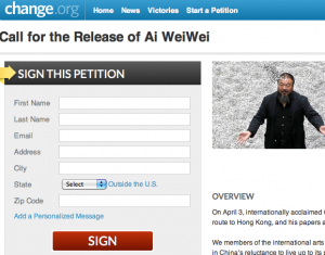 Change.org - Ai Weiwei