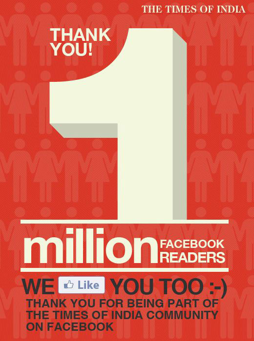 We are 1 Million LIKES on Facebook