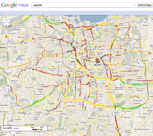 Google Maps Now Provides Traffic Information in Jakarta