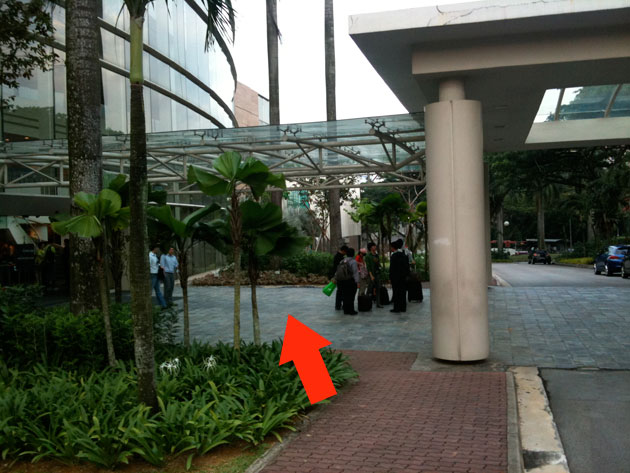 waiting-area Wait around the pointed area