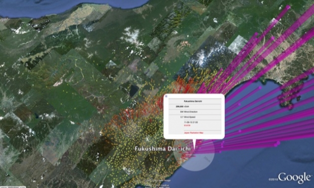 Institute for Information Design Japan Visualizes Radiation in Google Earth Institute for Information Design Japan Visualizes Radiation in Google Earth