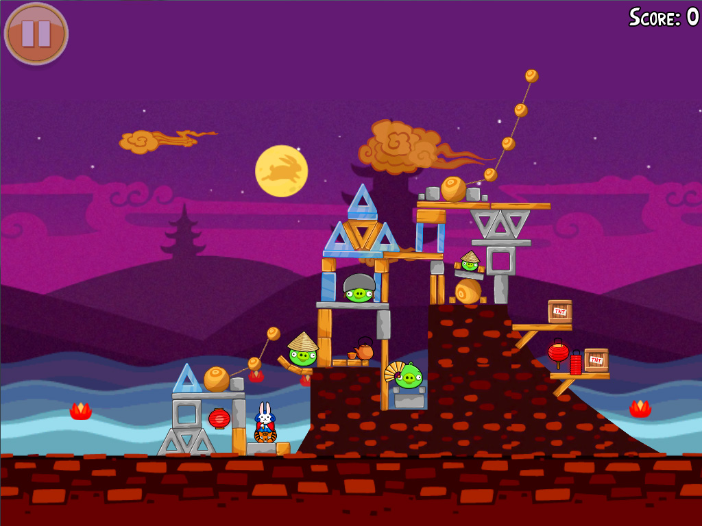 Angry birds seasons moon festival золотой пирог