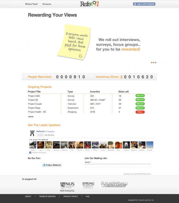 Referoll-Website
