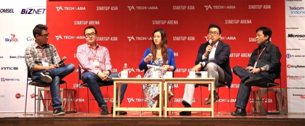 Left to right: Willson Cuaca, Kevin Mintargaa, moderator Vanessa Tan, Antonny Liem, Andi S. Boediman Left to right: Willson Cuaca, Kevin Mintargaa, moderator Vanessa Tan, Antonny Liem, Andi S. Boediman