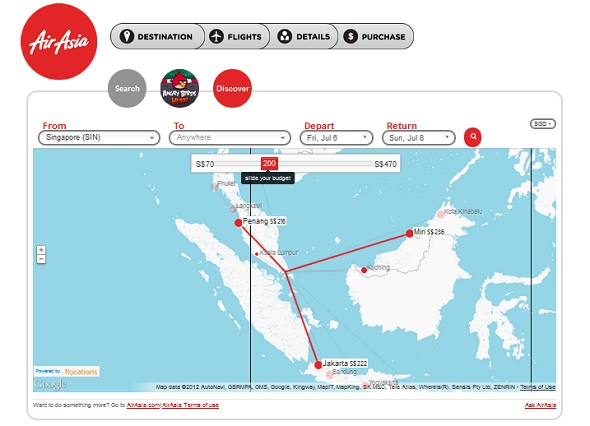 airasia chrome app flocations