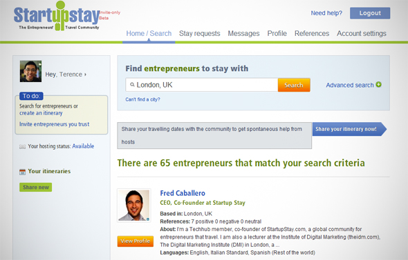 Startup Stay lets you connect with entrepreneurs overseas and stay in their homes for free - Start And Stay In Startup