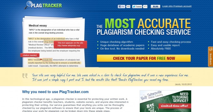 Free college plagiarism checker