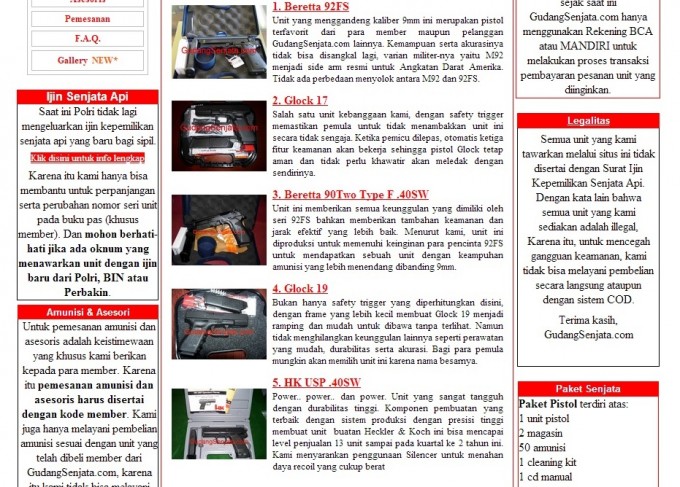 gudang senjata 2 gun e-commerce
