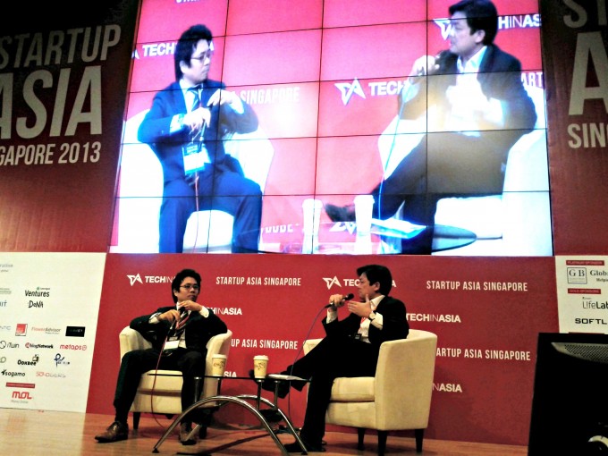 Shin (left) talks turkey about Rakuten Asia.