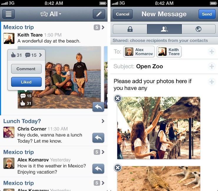Just.me app launch