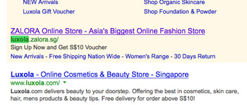 Luxola vs Zalora: Is it Ethical To Buy Google Keyword Ads on Competitors’ Names?