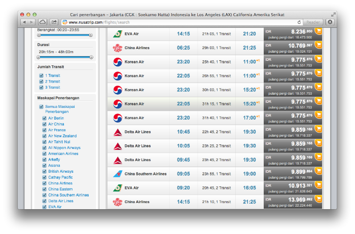 NusaTrip price