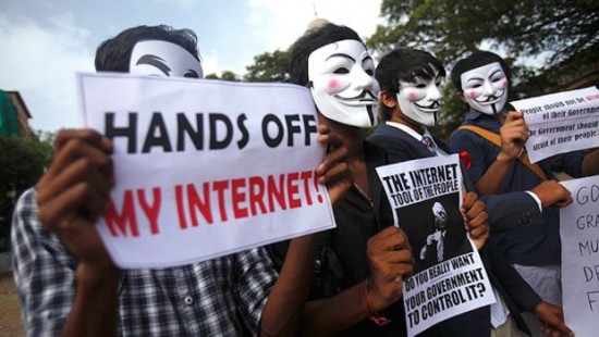Protest against India's CMS