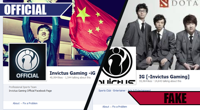 Impostor accounts posing as Invictus Gaming scam DOTA fans