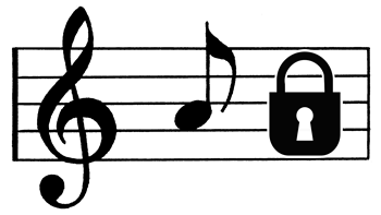 music staff lock