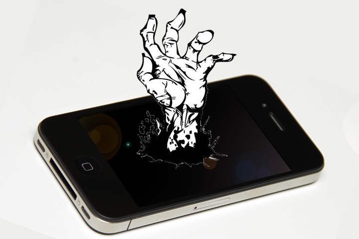 iphone 4 in hand png