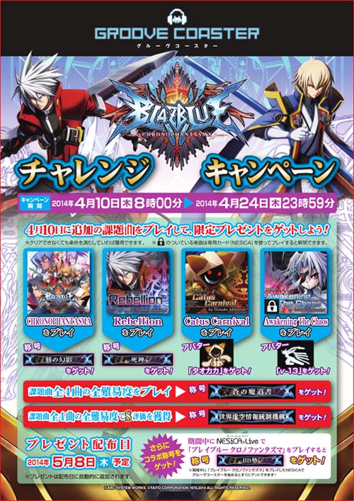 Ride The Groove Coaster With Blazblue Chronophantasma Tracks