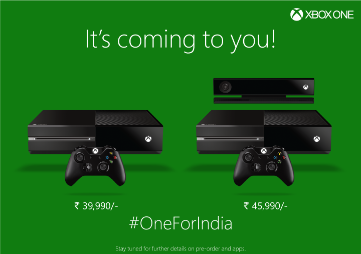 Game4u is the only retailer in India taking pre orders for the Xbox One for now