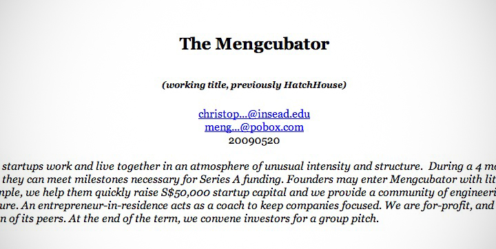 mengcubator jfdi