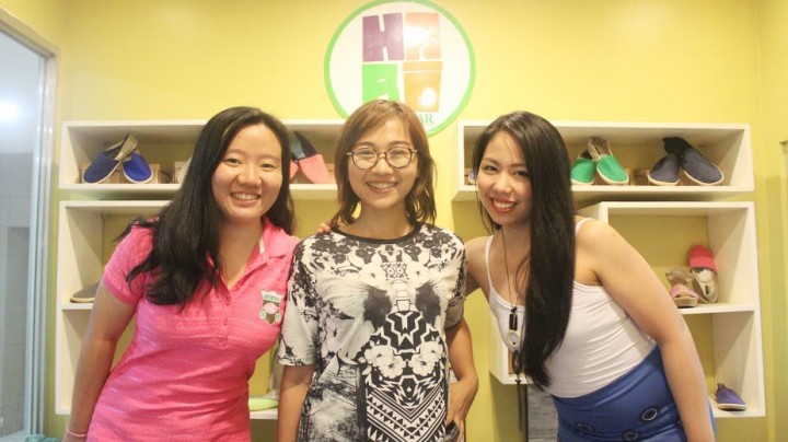 Habi Footwear co-founding team. (L-R) Bernadee Uy, Janine Chiong, and Paola Savillo,