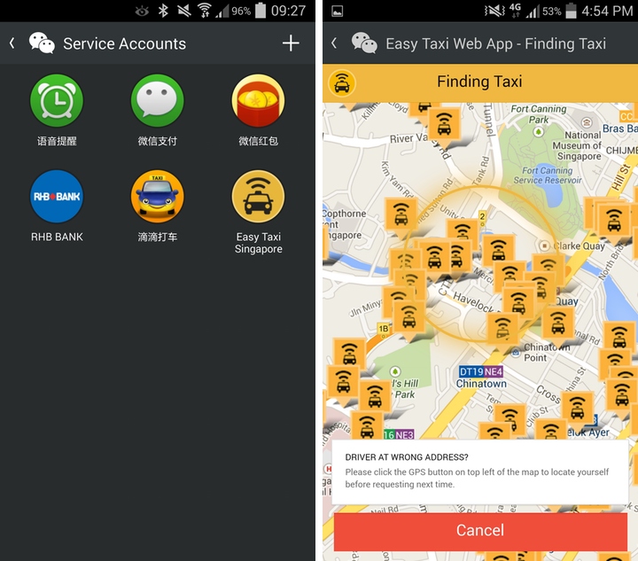 WeChat users in Singapore can now book taxis inside app, more countries to follow in EasyTaxi partnership