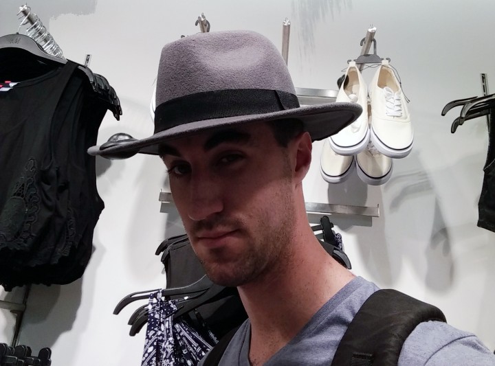 paul in a ladies hat
