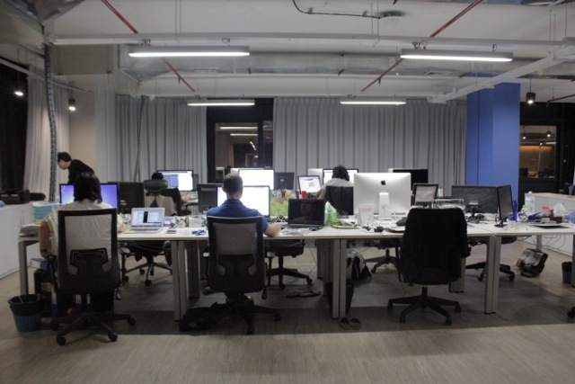 Pocket Playlab office at night