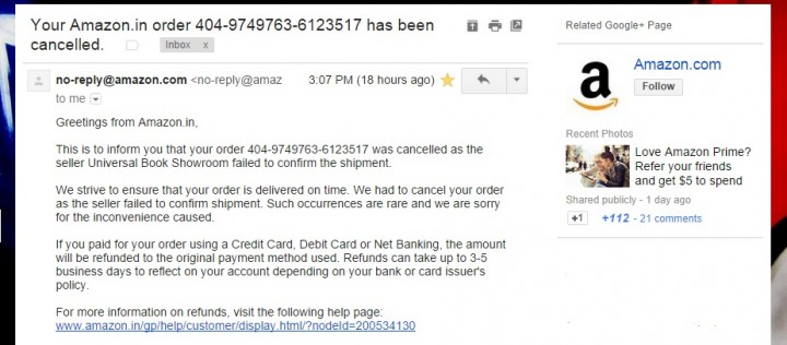 amazon order cancellation