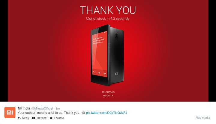 In India, 4-second Redmi sellout shows again Xiaomi is too popular for its own comfort In India, 4-second Redmi sellout shows again Xiaomi is too popular for its own comfort