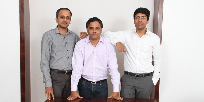 Co-founders of Vizury Vikram Nayak, Chetan Kulkarni, and Gourav Chindlur