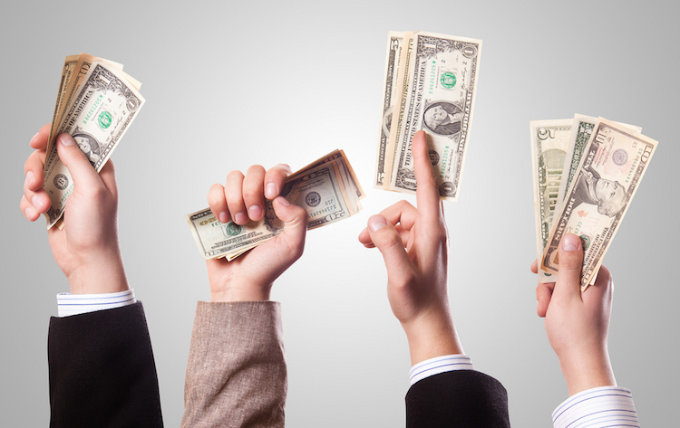 money in hand