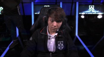 A Samsung White player during this weekend's League of Legends final.