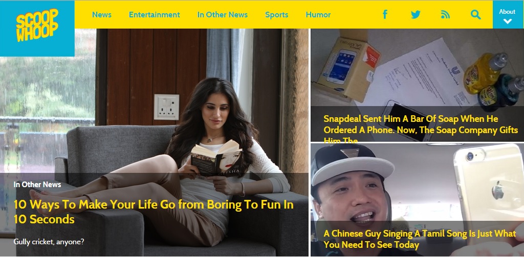Bharti SoftBank invests in new media with ScoopWhoop stake