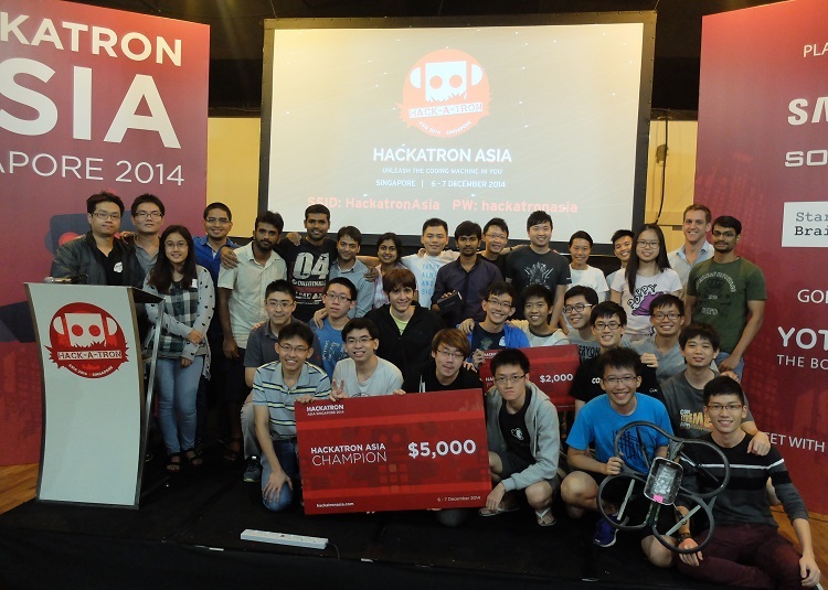 Winners of Hackatron Asia Singapore 2014 and Judges