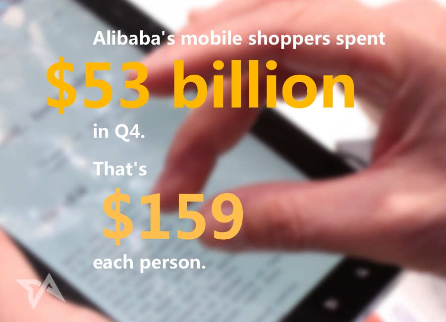 Alibaba reaches 334 million shoppers who spent $126 billion in Q4