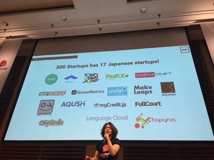 500 Startups has been keeping a tab on Japan. Here, managing partner Khailee Ng speaks to a crowd at Hack Osaka in western Japan.
