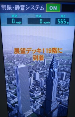 A simulated view from the elevator's highest position.