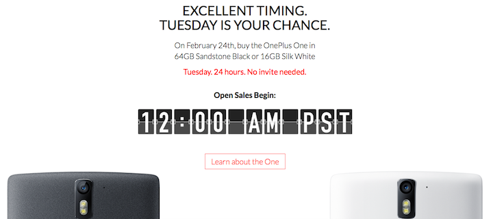 OnePlus One Tuesday