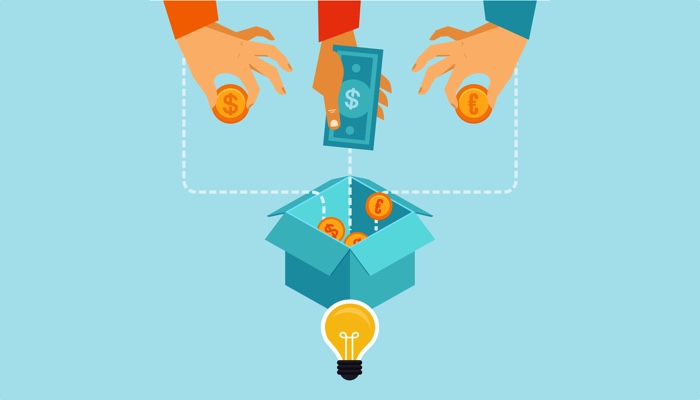 Vector crowdfunding concept in flat style