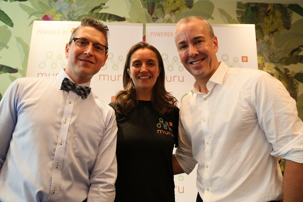 (From L to R:) Joseph Ziegler, Annie Parker, and Jamie Camidge at the Muru-D launch event.