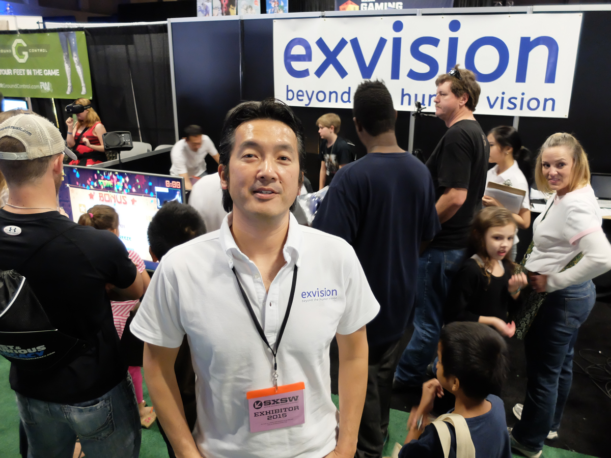 Morimoto at Exvision's SXSW booth.