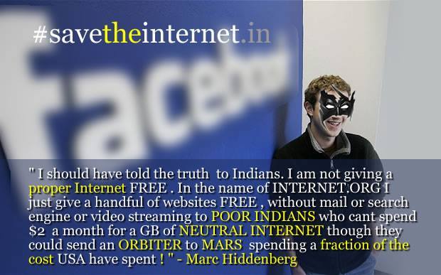 Zuckerberg Gift to poor Indians