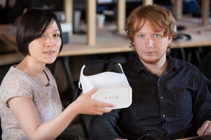 Fove CEO Kojima (left) and CTO Wilson (right).