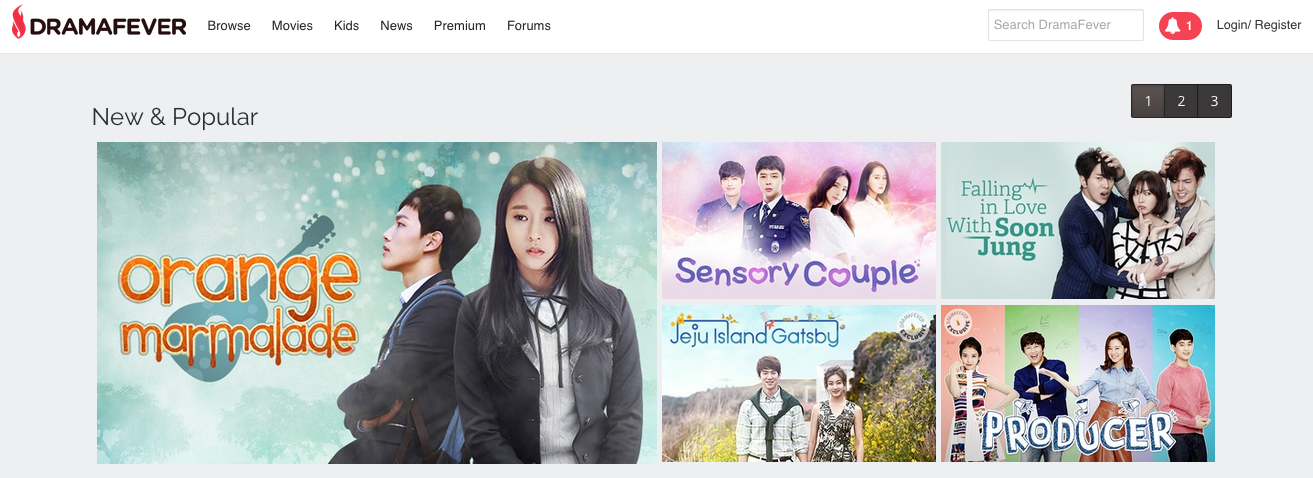 DramaFever screen