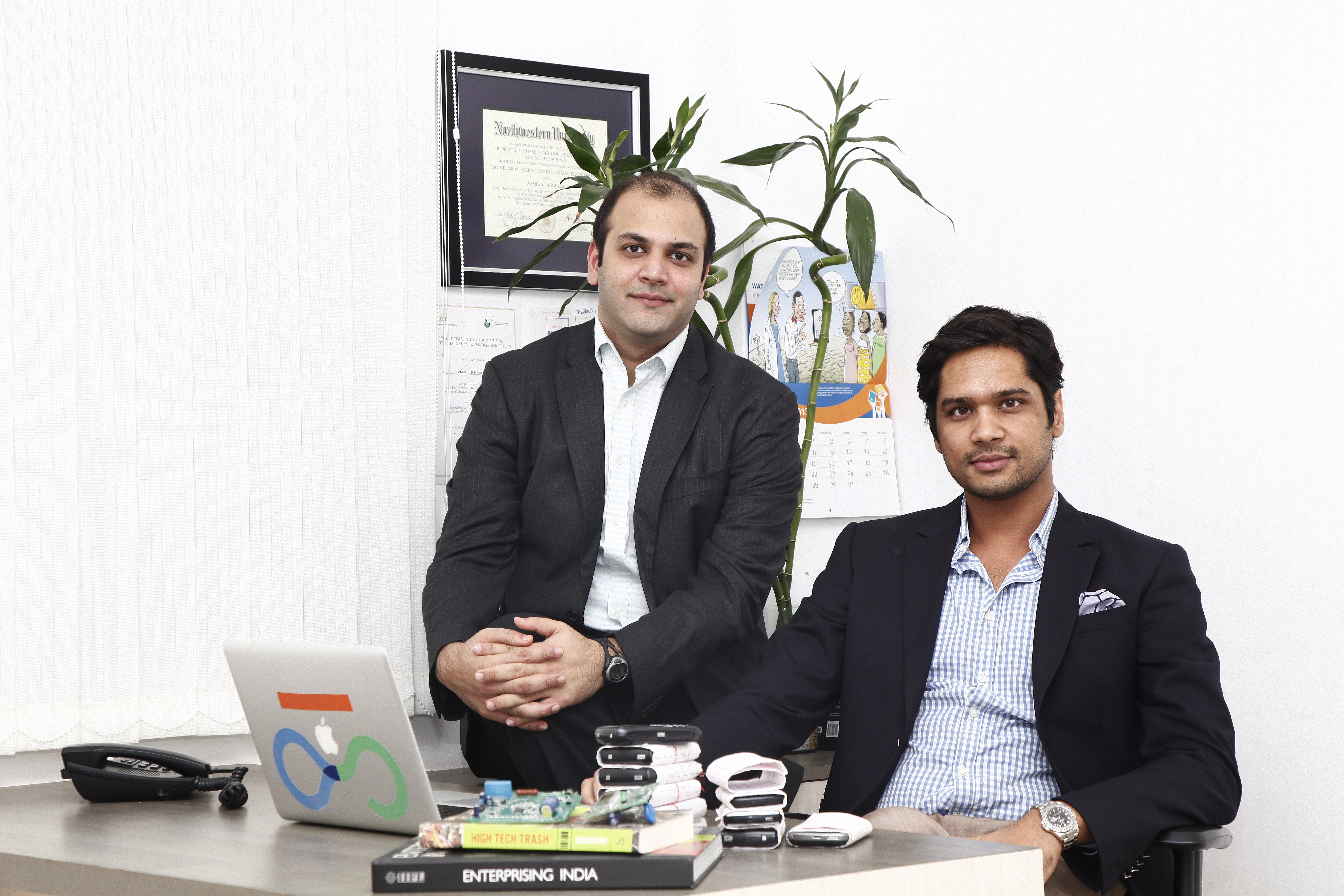 Karma Recycling founders Aamir Jariwala and Akshat Ghiya