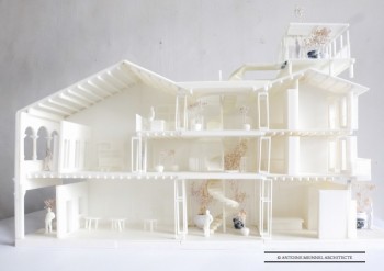 A particularly intricate and detailed model 3D printed by ARC Hub for a villa that will be built in Kampot, Cambodia
