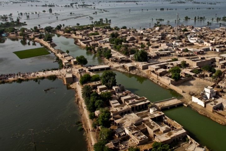Pakistan experienced widespread floods in 2010