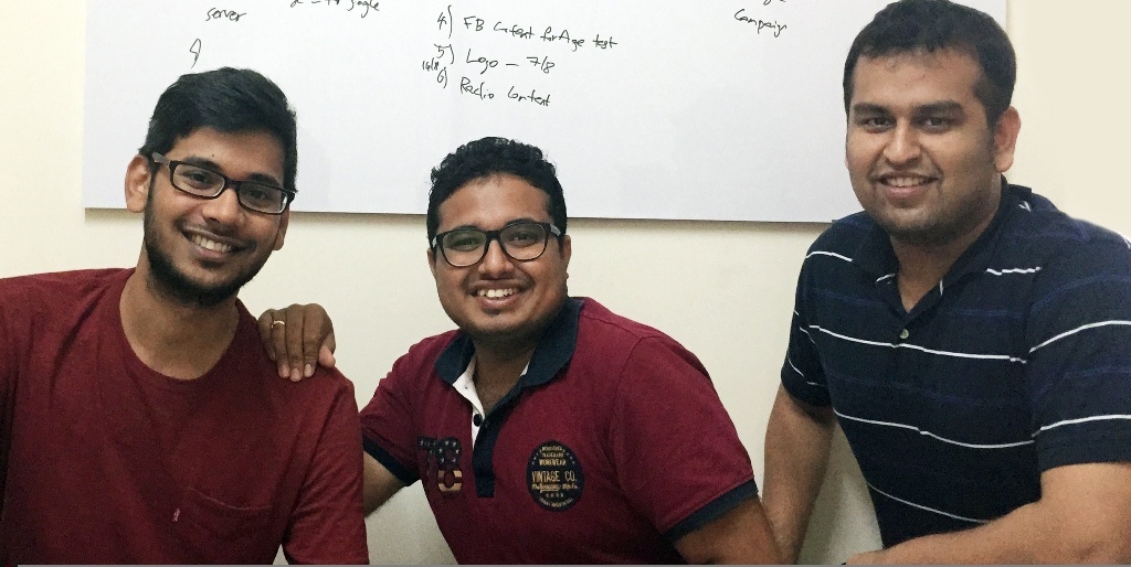L to R: Dinesh Kumar Kotha, Sripad Vaidya, and Pranav Chimulkar (marketing lead at ConfirmTkt)