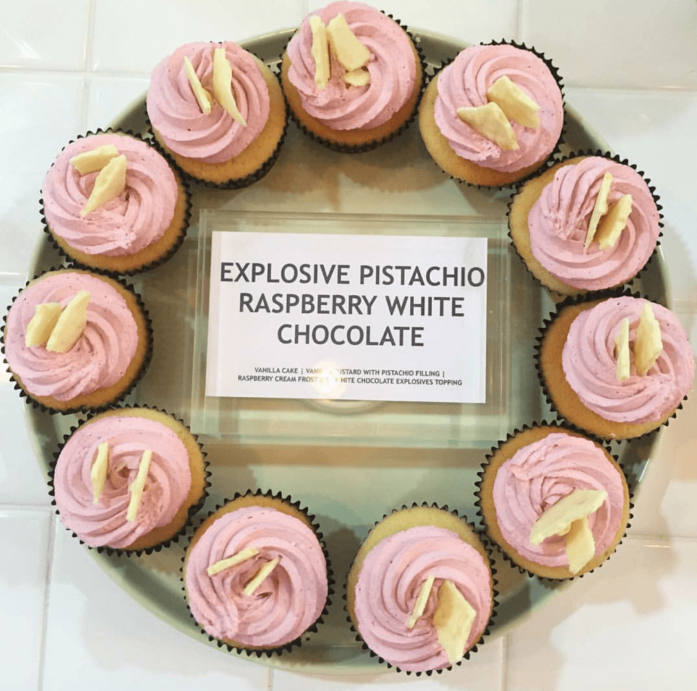 Display of a cupcake flavour at Fluff