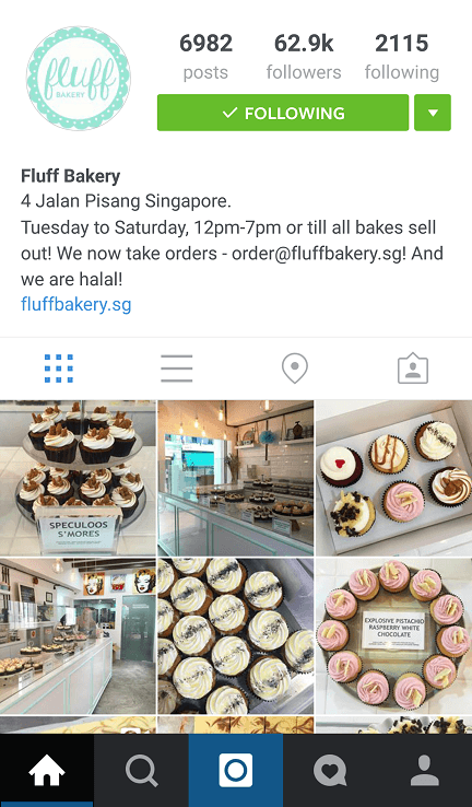 Fluff Bakery has an impressive 63k followers without paid advertising
